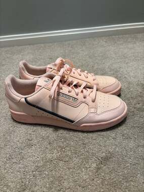Adidas Originals Continental Women's Size W8. F97508 peach pink Lace Up Shoes